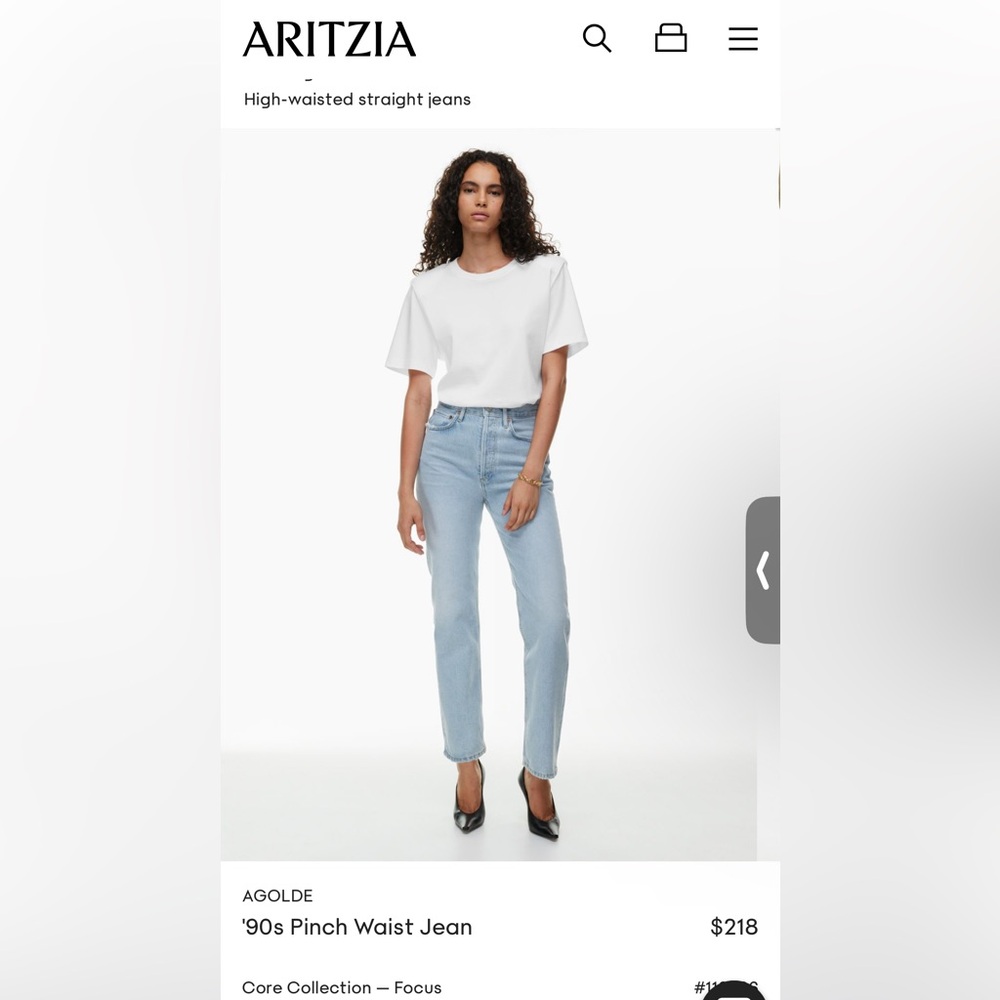 AGOLDIE - new jeans from aritzia. Had to order another size.